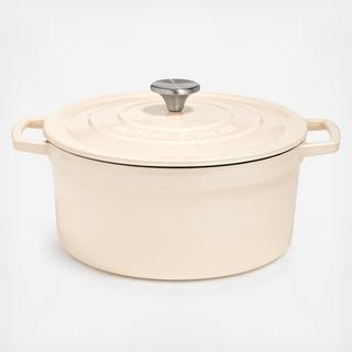 Martha Stewart Collection - 6 qt. Enameled Cast Iron Round Dutch Oven