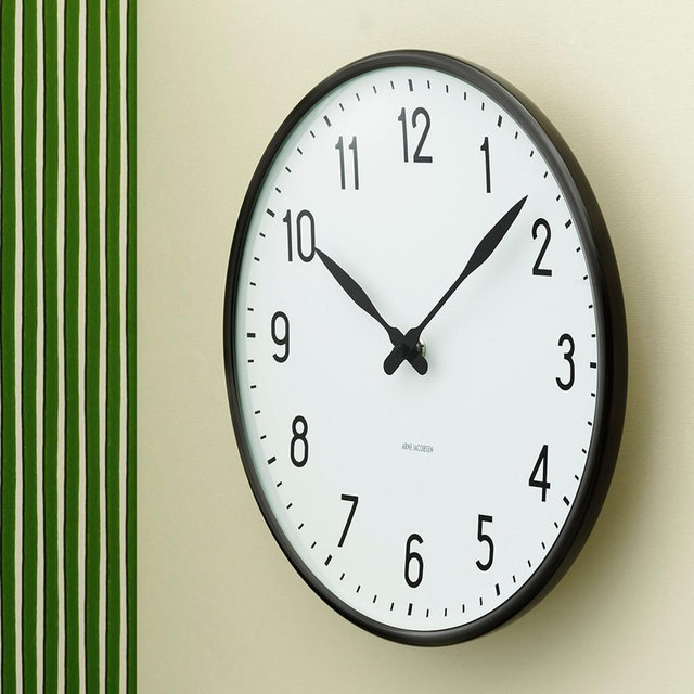 Arne Jacobsen Station Wall Clock, 8"