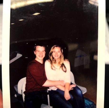 Our first photo together, taken by Francesca at the bowling alley
