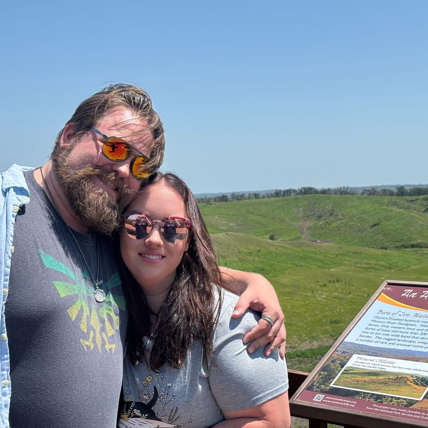 Showing Aaron that not all of Iowa is flat! Alexa's Hometown!