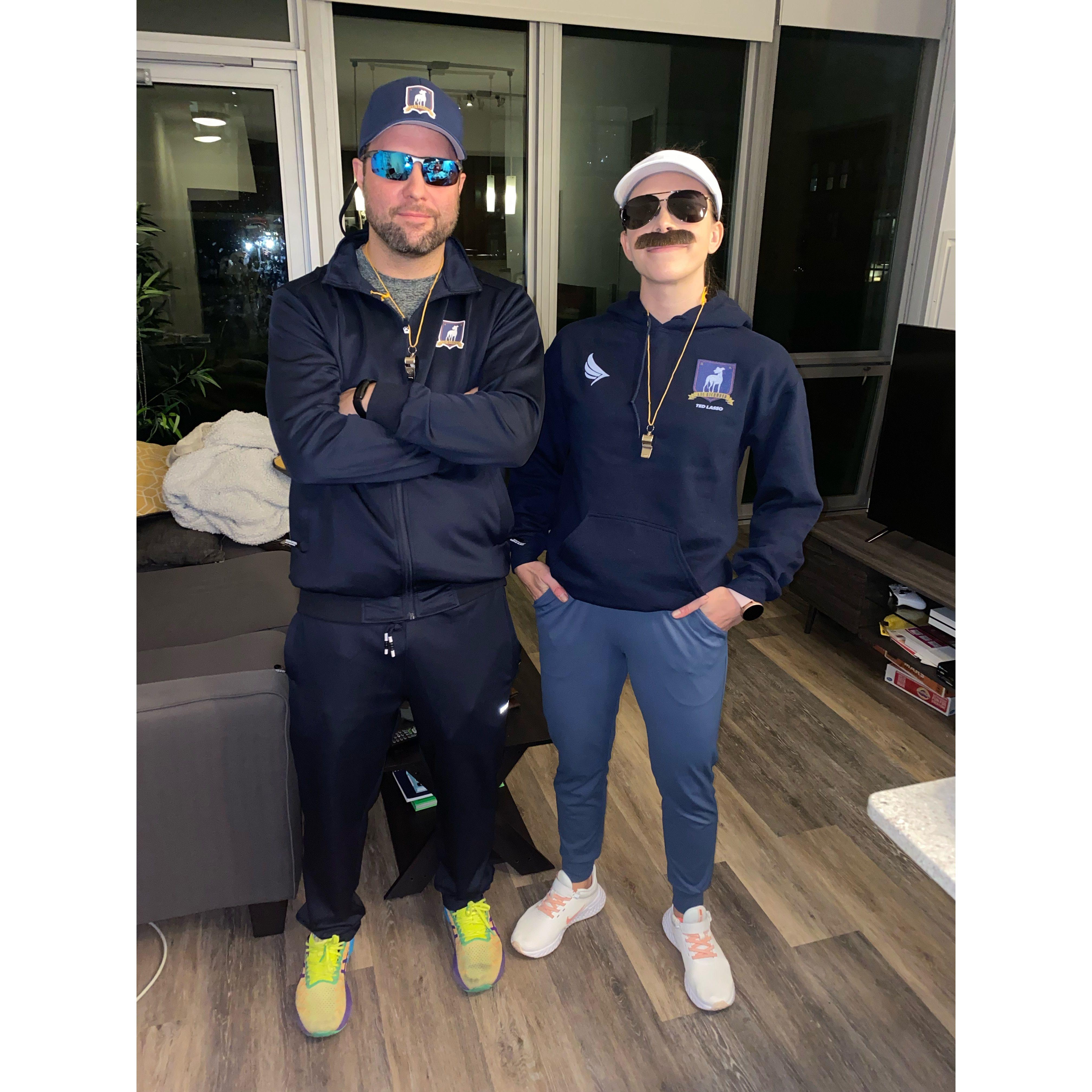 Best Halloween costume yet, Ted Lasso and Coach Beard - Oct 2021