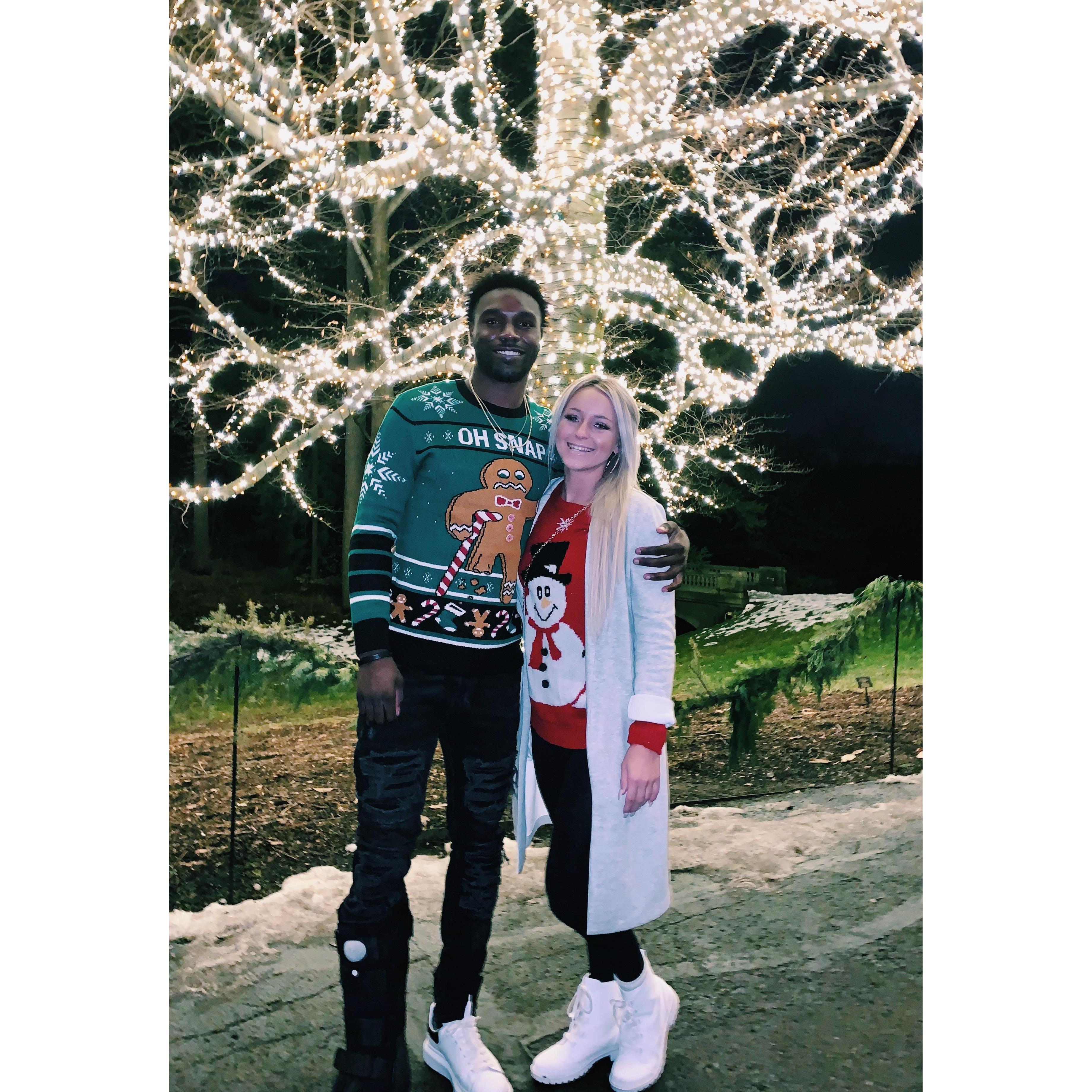 Brandon's first time joining in on the Damler Family Tradition of "Christmas at the Zoo"