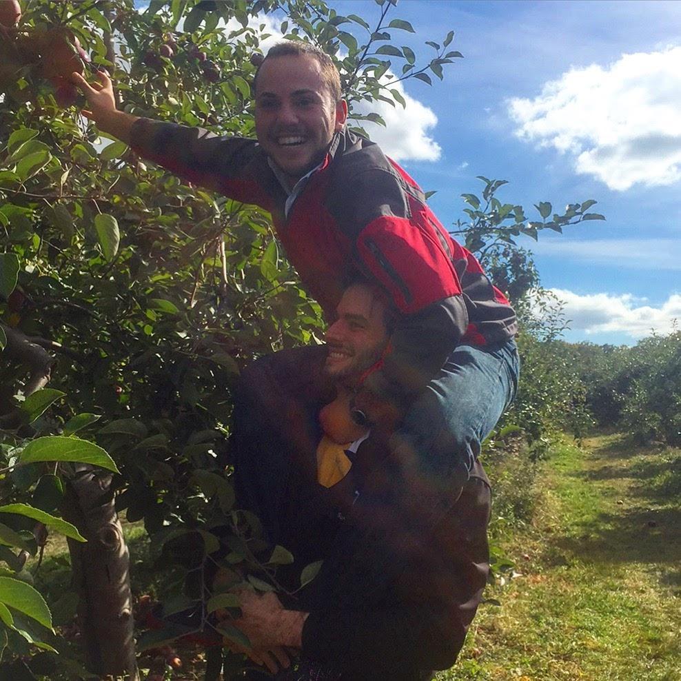 Our first time apple picking