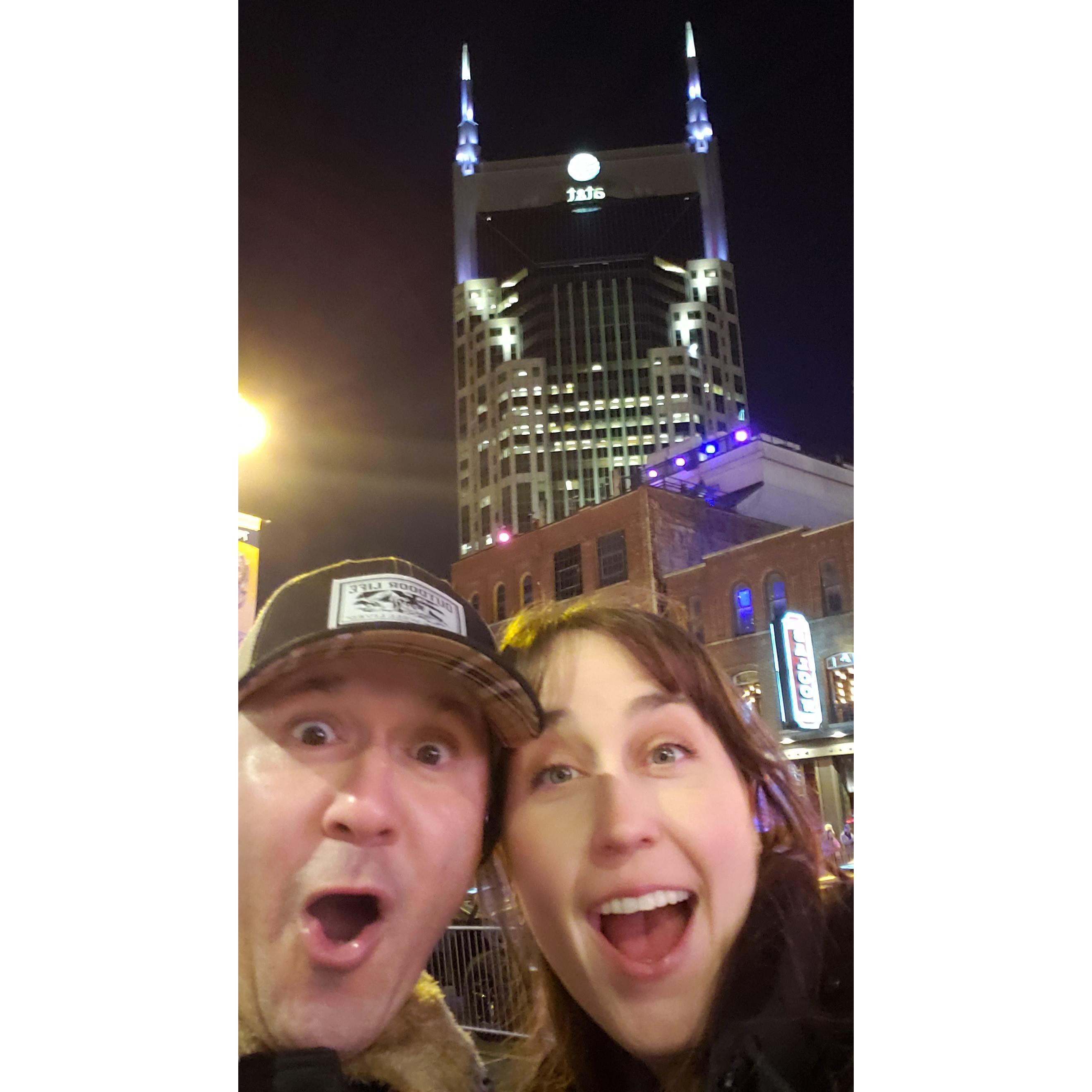The Batman building!! Just kidding, it's just the AT&T building.