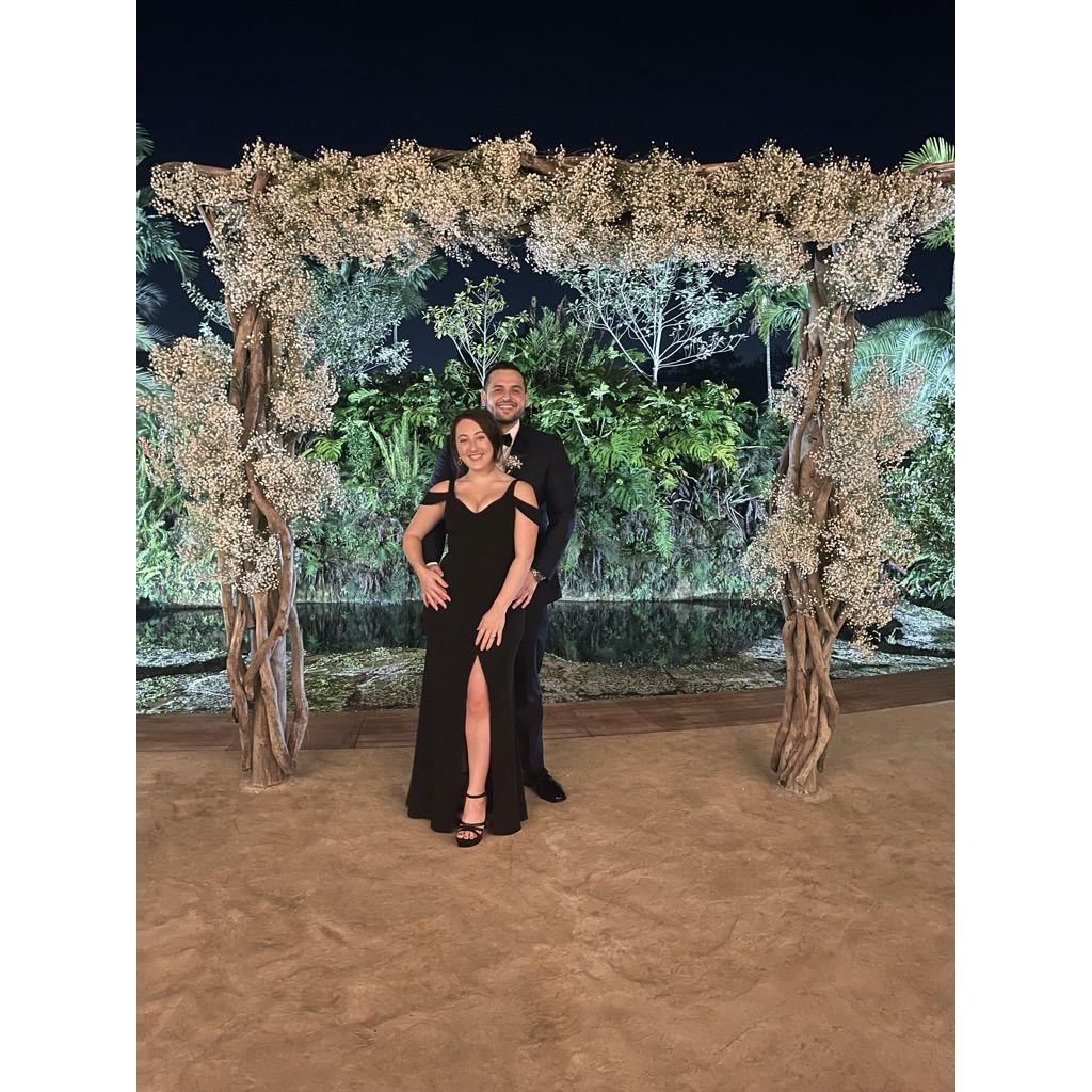 Attending the Gonzalez's wedding in Miami.