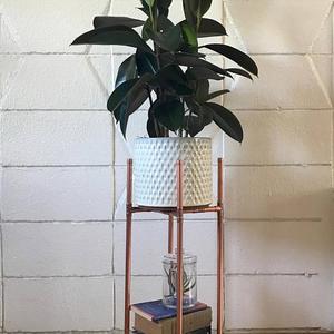 30" Extra Tall Copper Pipe Plant Stand