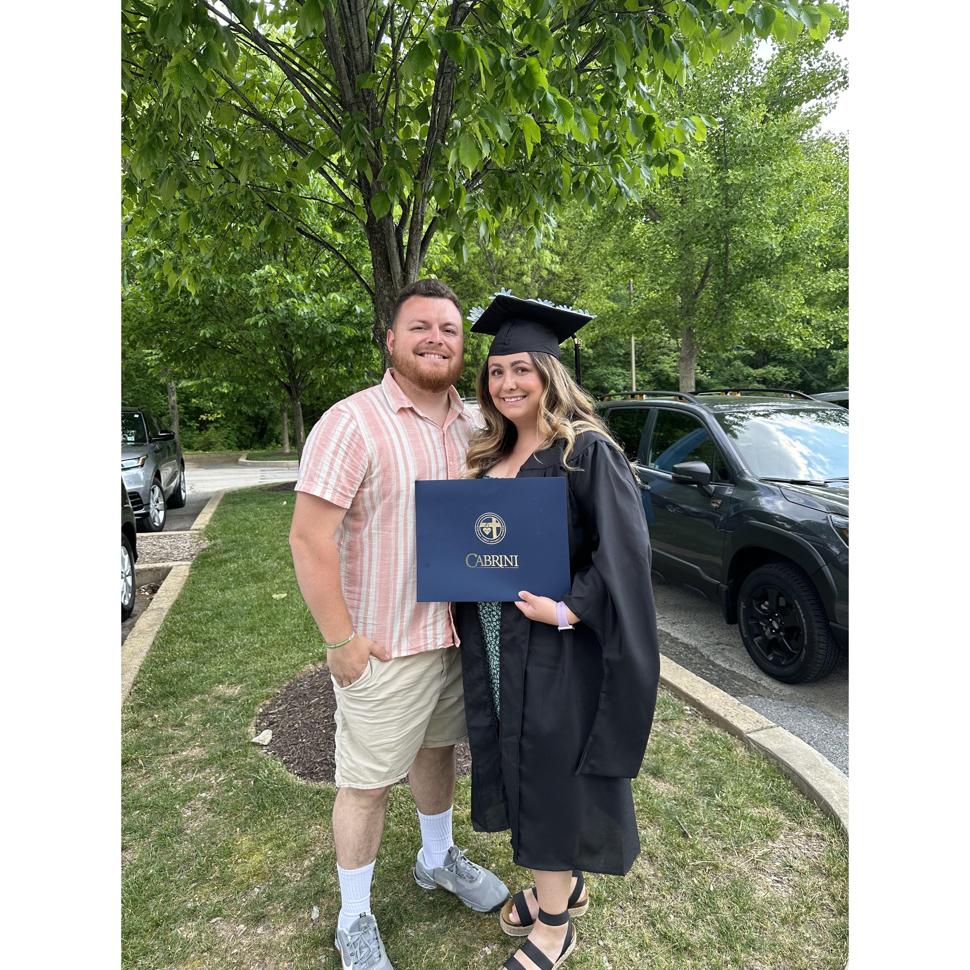 Danielle's graduation from Cabrini University with her Masters in 2023