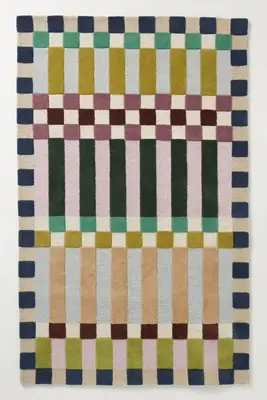 Hoxton Wool Tufted Checkered Rug