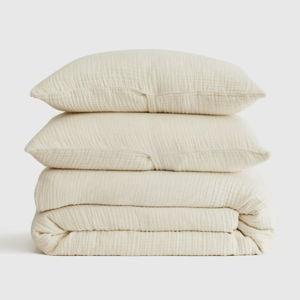 Organic Airy Gauze Duvet Cover Set | Quince in Undyed