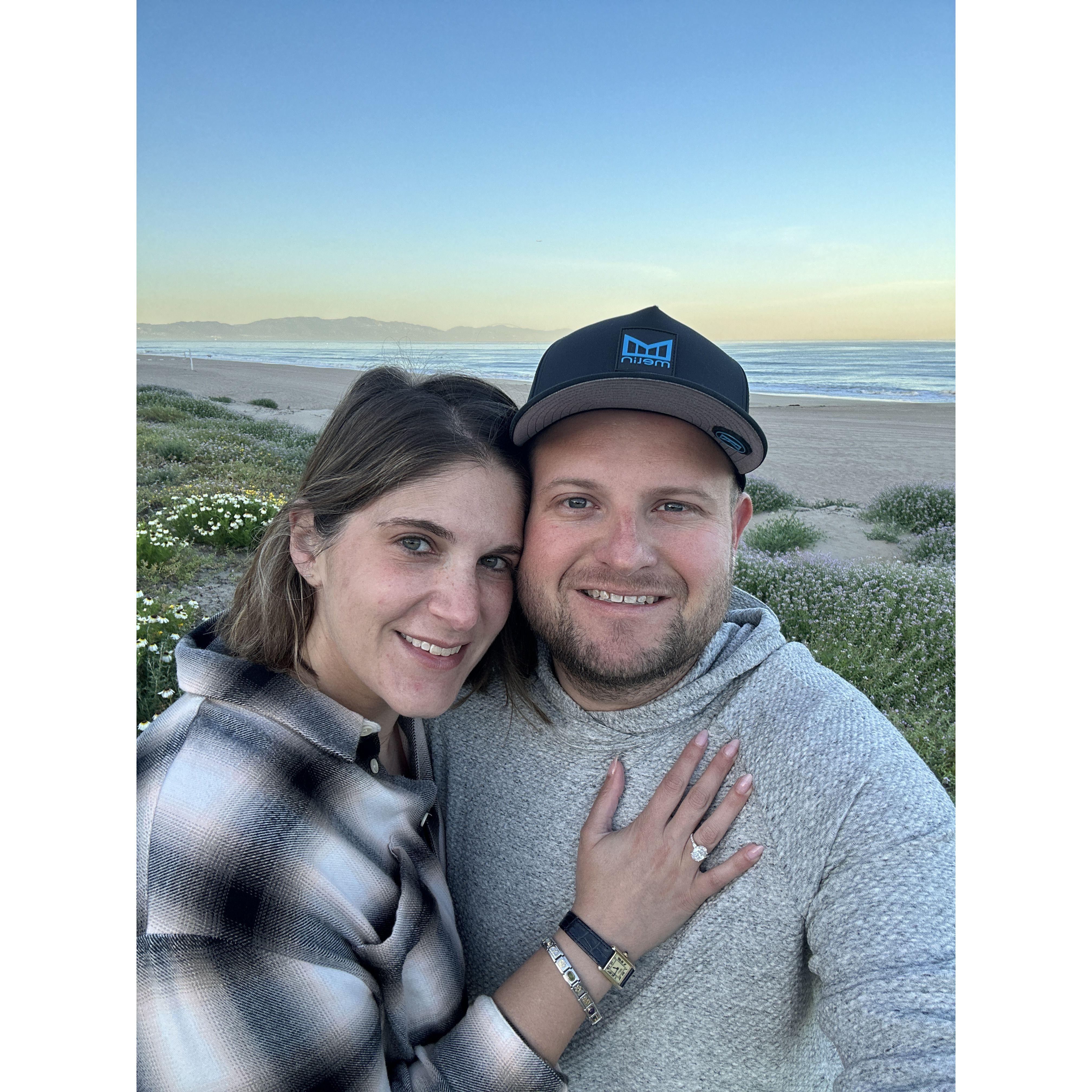 The day we got engaged in our favorite spot - on Manhattan Beach