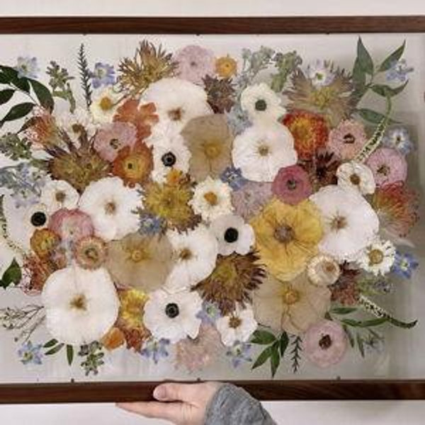 Pressed Bridal Bouquet Frame