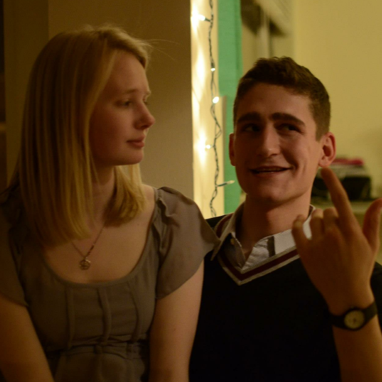 Our first picture together, taken in November 2012 at Becky and Lindsay's joint 21st birthday party in DC!