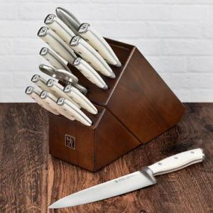 Henckels Forged Accent 16 Piece Off-White Knife Block Set
