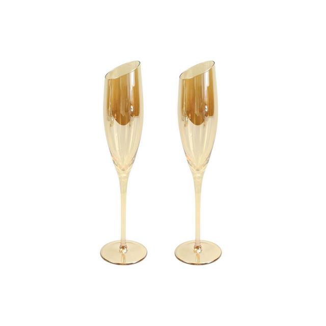Jeanne Fitz Slant Champagne Glasses, Set of 2