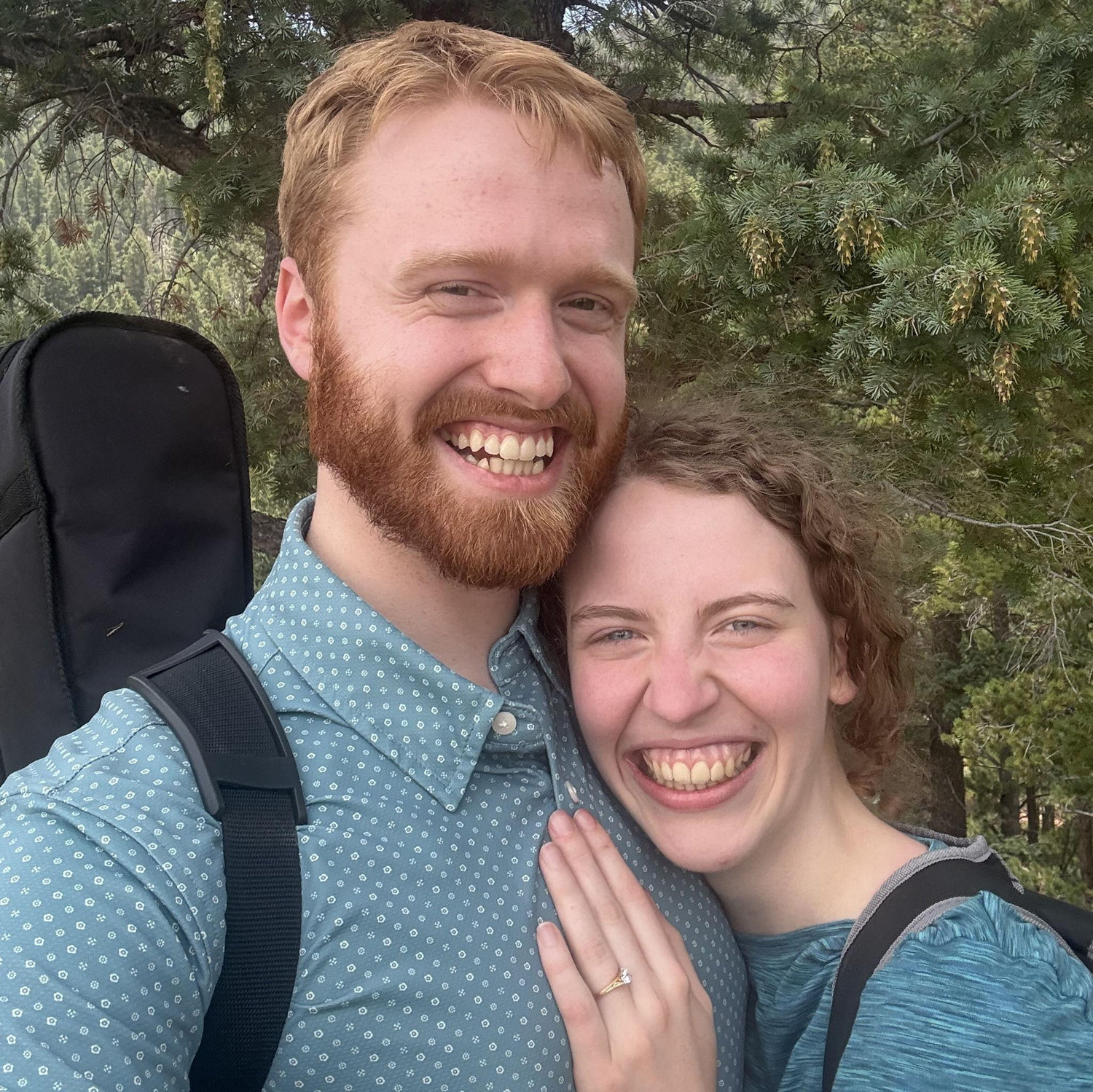 This was taken shortly after Saul proposed.