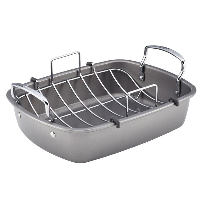 Circulon Nonstick Bakeware 17-Inch by 13-Inch Roaster with U-Rack