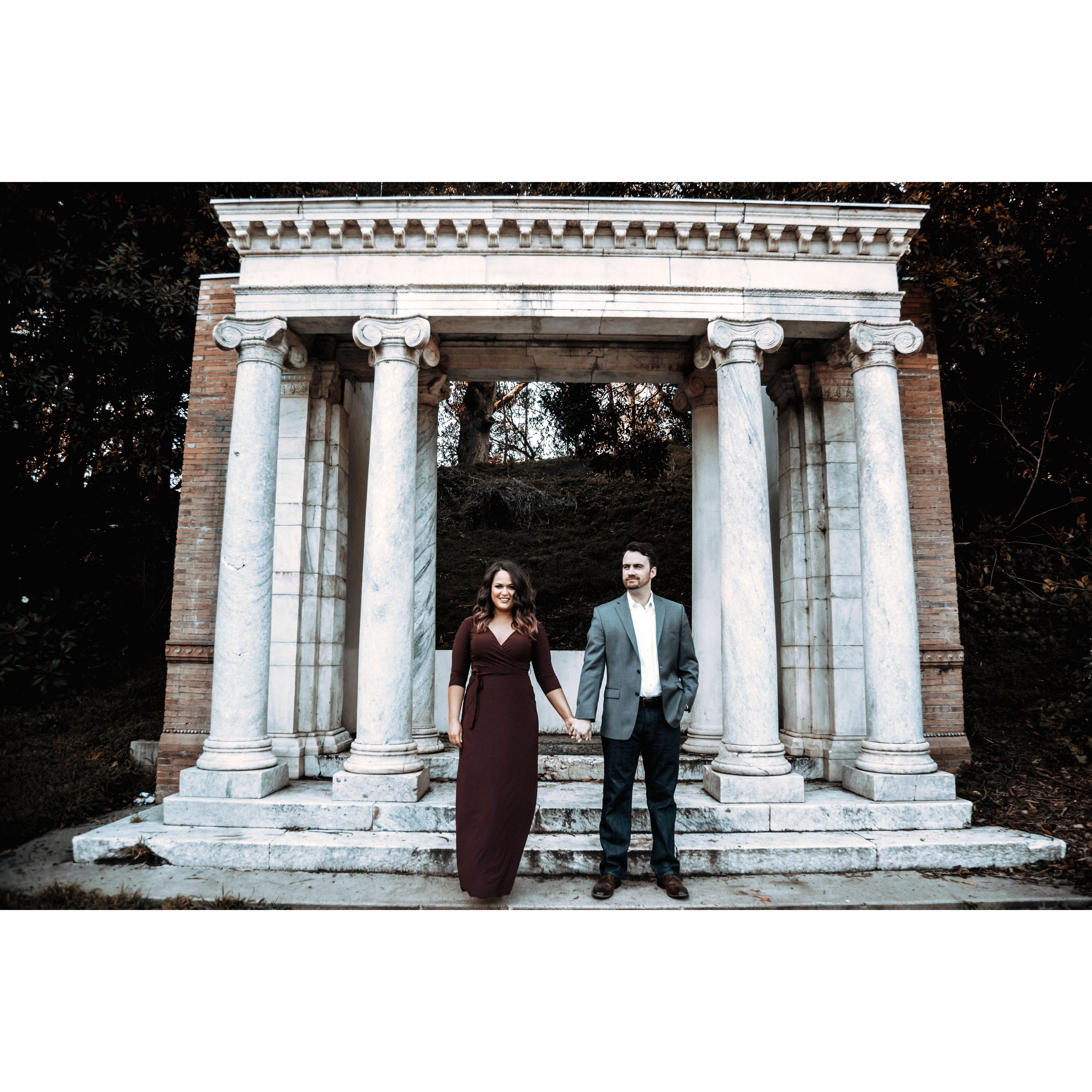 Engagement photos at Lloyd Lake in Golden Gate Park.