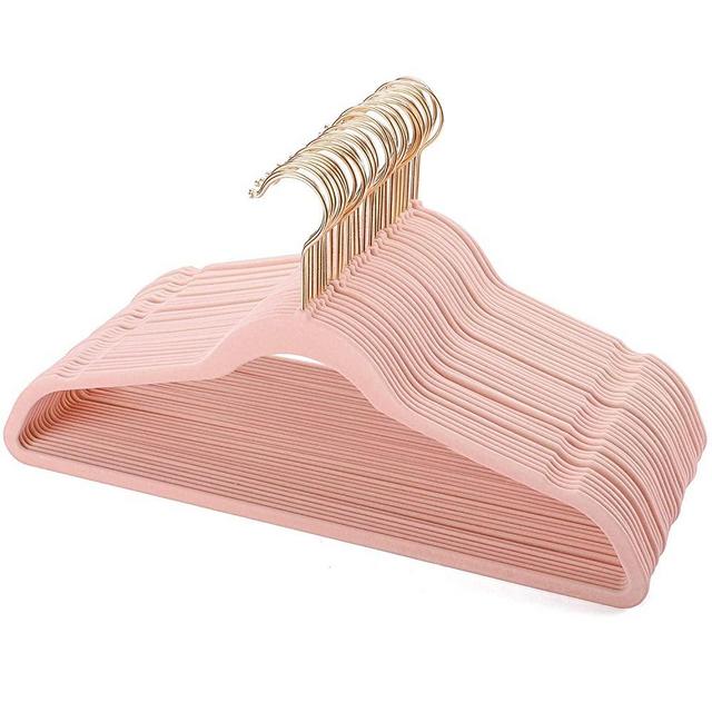 cozymood Pink Velvet Hangers Non Slip Velvet 60 Pack Felt Hangers Ultra Thin Space Saving 360 Degree Swivel Hook Clothes Hangers Velvet for Coats,Jackets,Pants,Dress
