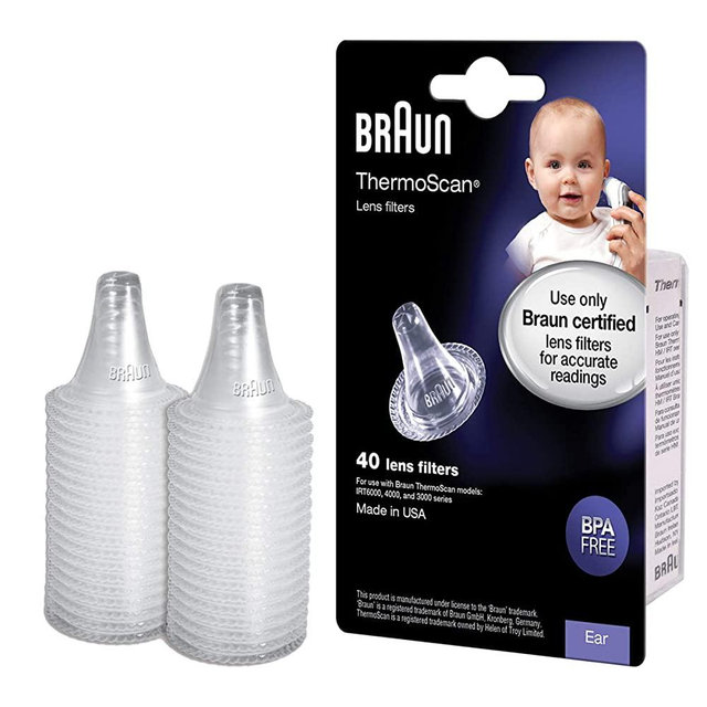 Braun ThermoScan Lens Filters for Ear Thermometer, Disposable Covers LF40US01 (40 Count)