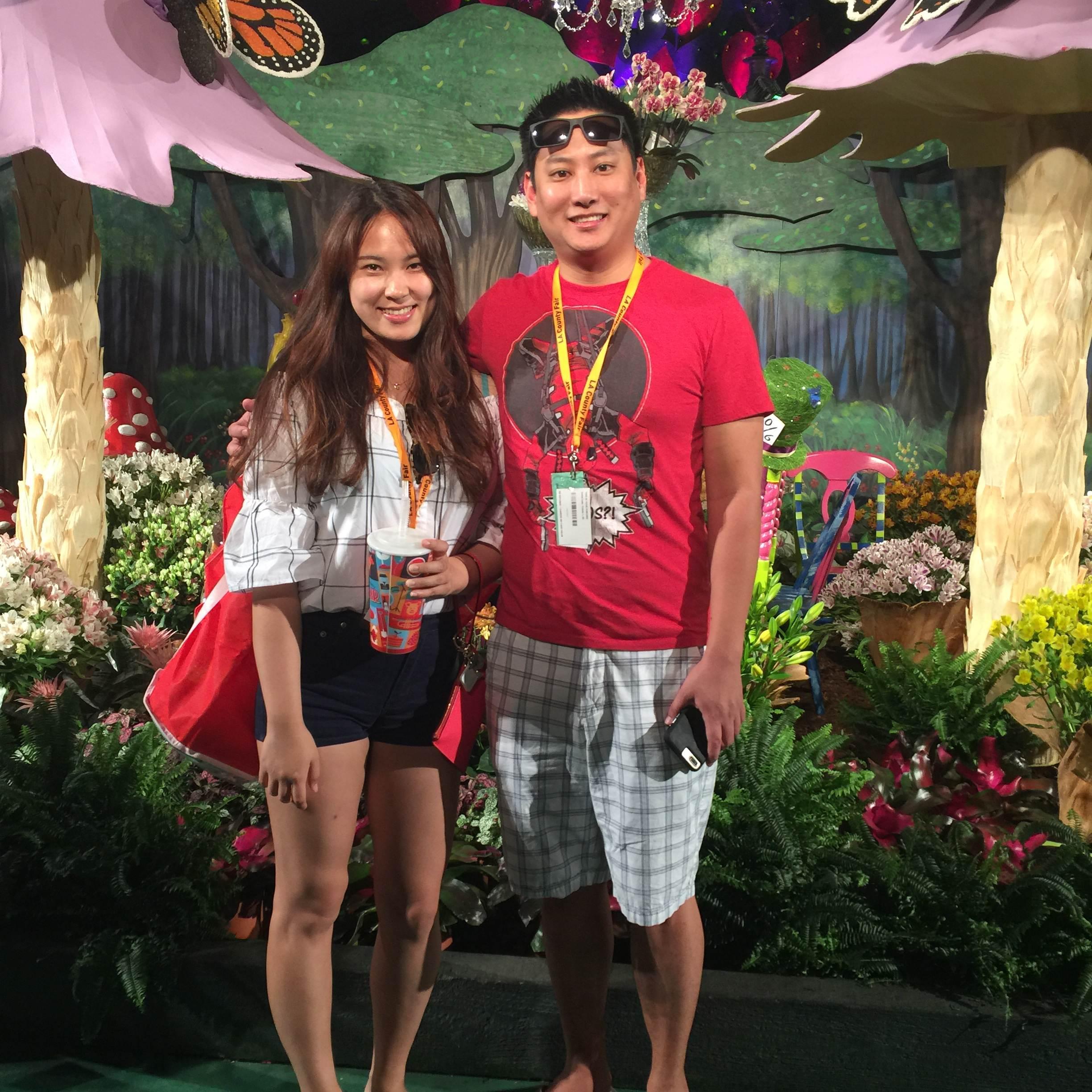 Having fun in LA county fair