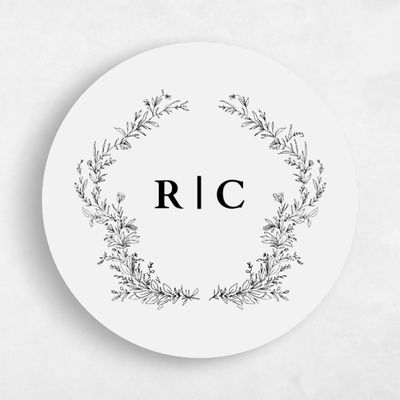 Smoke, Grey Wedding Sticker - Eleanora
