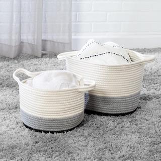 Cotton Rope Baskets, Set of 2