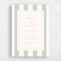 Green Wedding Invitation - Cancun Portrait