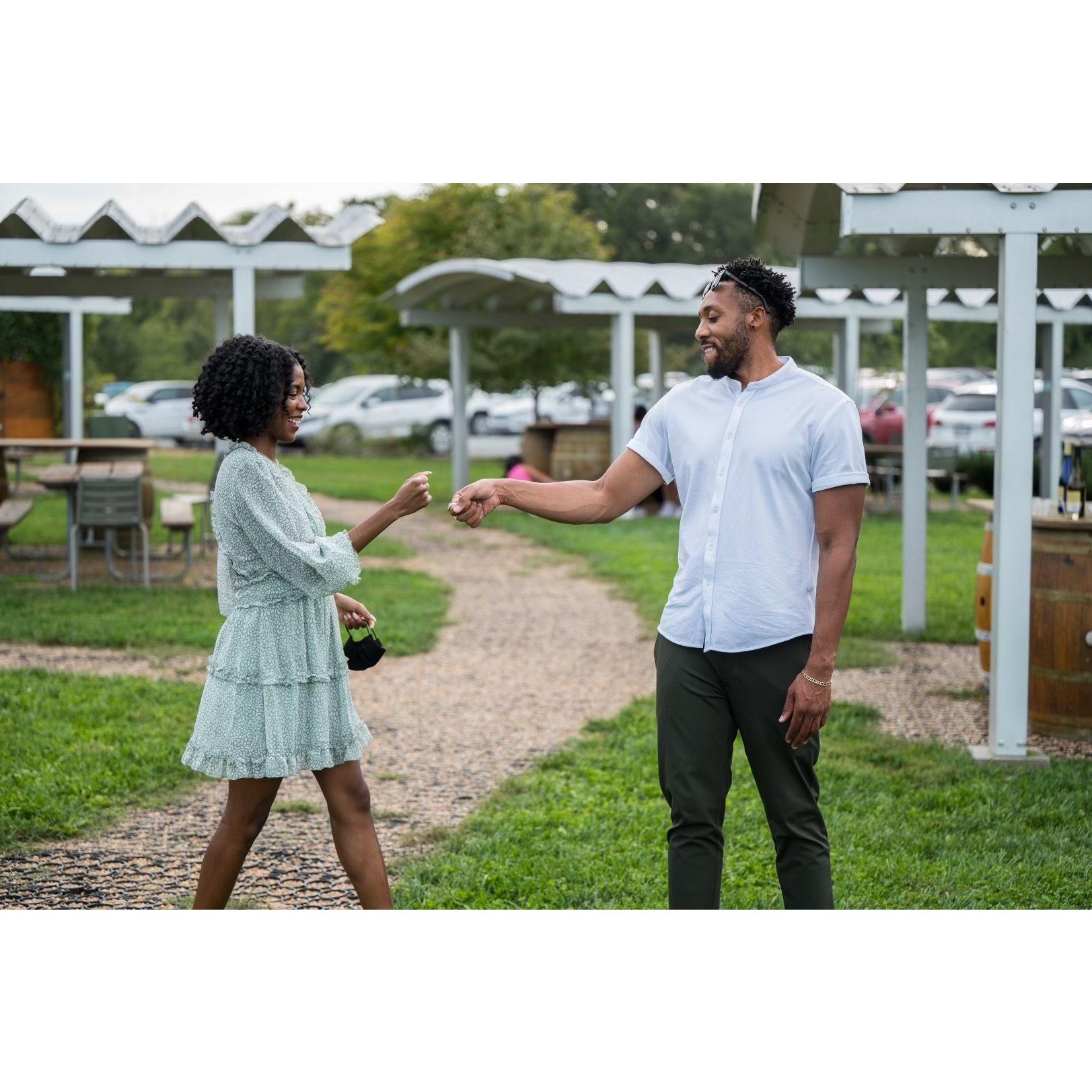 practicing our handshake