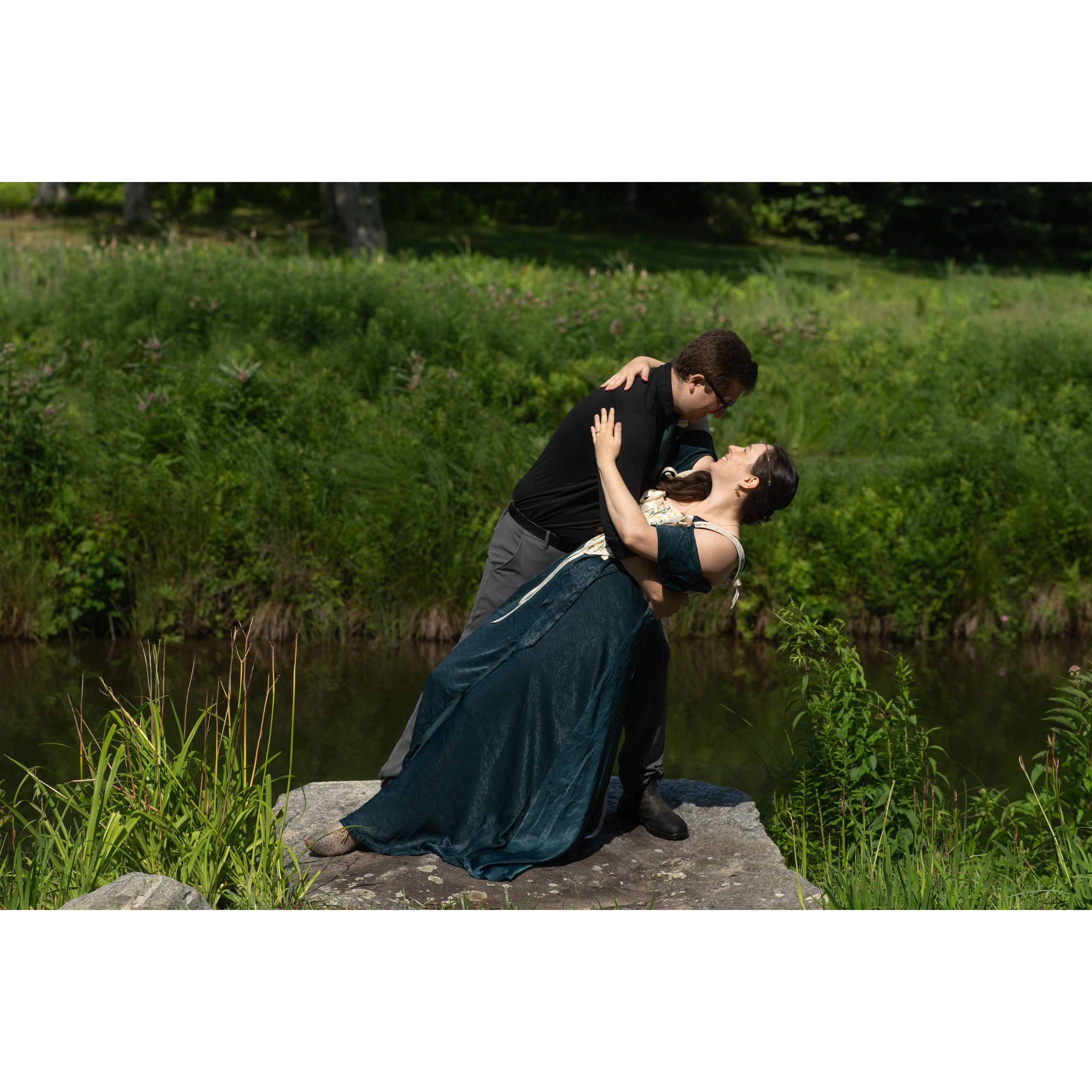 We exchanged our vows privately on our anniversary, this 4th of July. It could not have been more perfect.