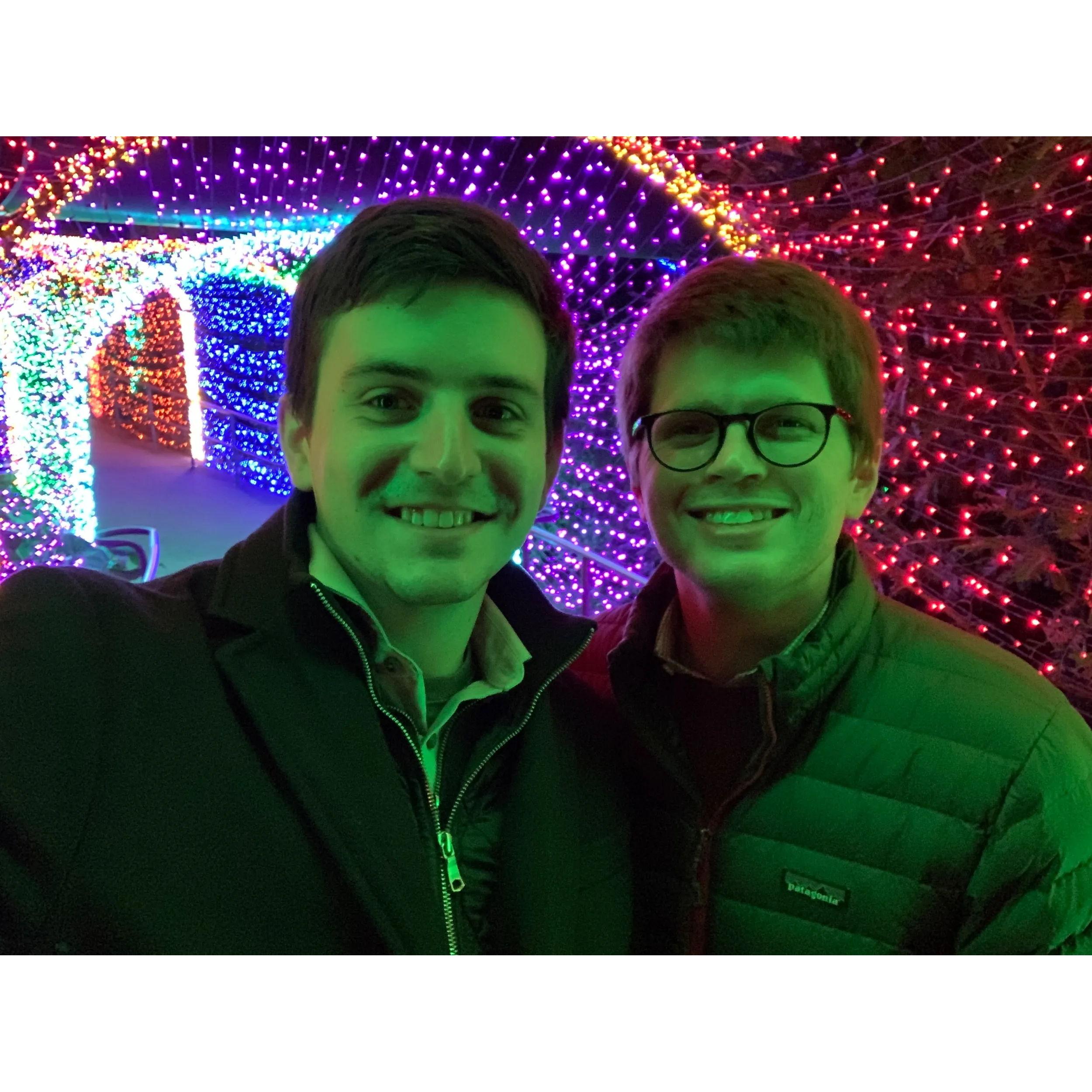 12.30.20 - Checking out Atlanta Botanical Gardens during the Winter Season! Tyler & John loved and still love going out on the town in Atlanta, whether its a bar crawl or trying new restaurants.