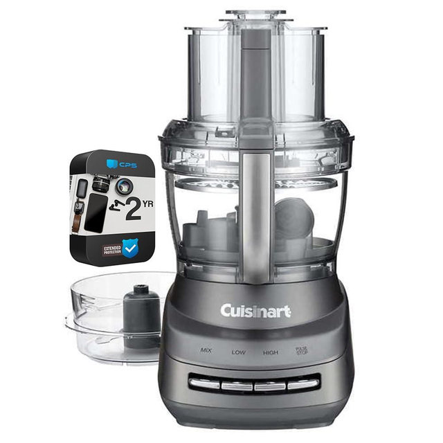 Cuisinart CFP-260GMPCFR Core Custom 13-Cup Food Processor Stainless Steel (Renewed) Bundle with 2 YR CPS Enhanced Protection Pack