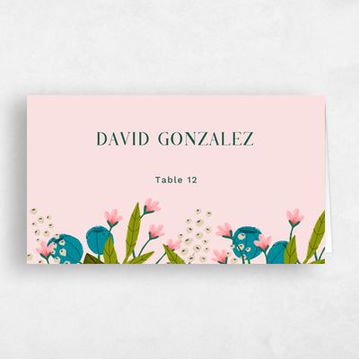 Blush, Pink Wedding Place Card - Ybel
