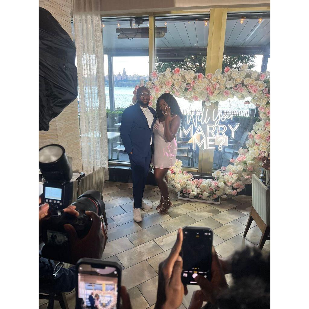 The day Makinde popped the question and of course Ruth said YES!