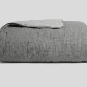Organic Cloud Cotton Quilt (Steel and Smoke) - King/Cal King/ Steel and Smoke