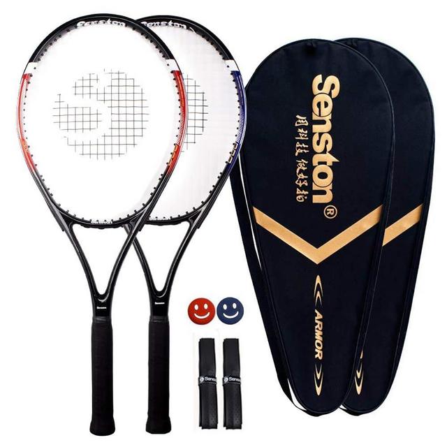 Senston Tennis Racket-27 inch 2 Players Tennis Racket Professional Tennis Racquet,Good Control Grip,Strung with Cover,Tennis Overgrip, Vibration Dampe