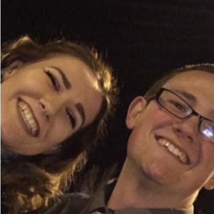 I was his date to his company's Christmas party, This is a selfie of us heading home. As you can see...I'm happy.