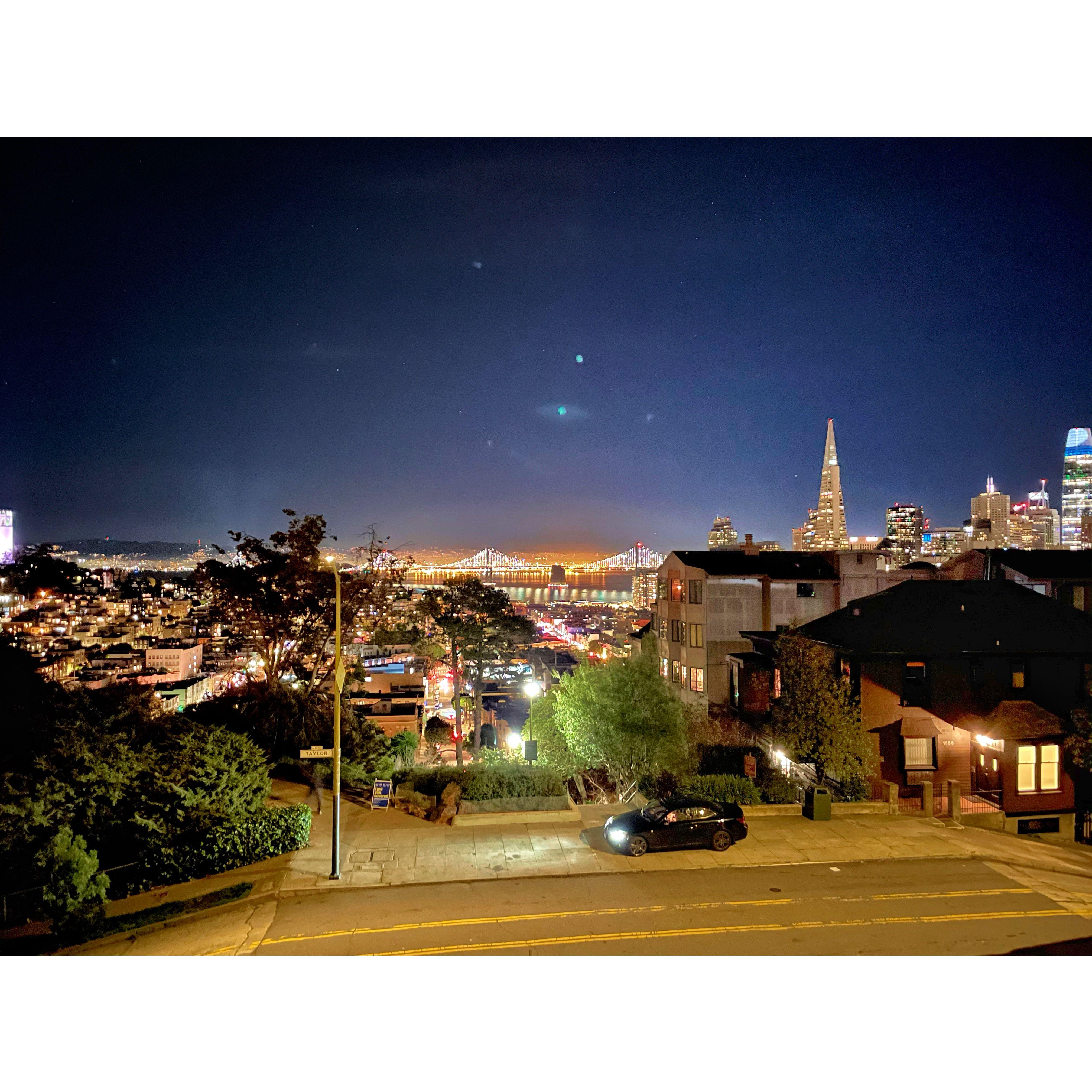 We'd often climb up to this park near Matt's first apartment at night to drink wine or just talk