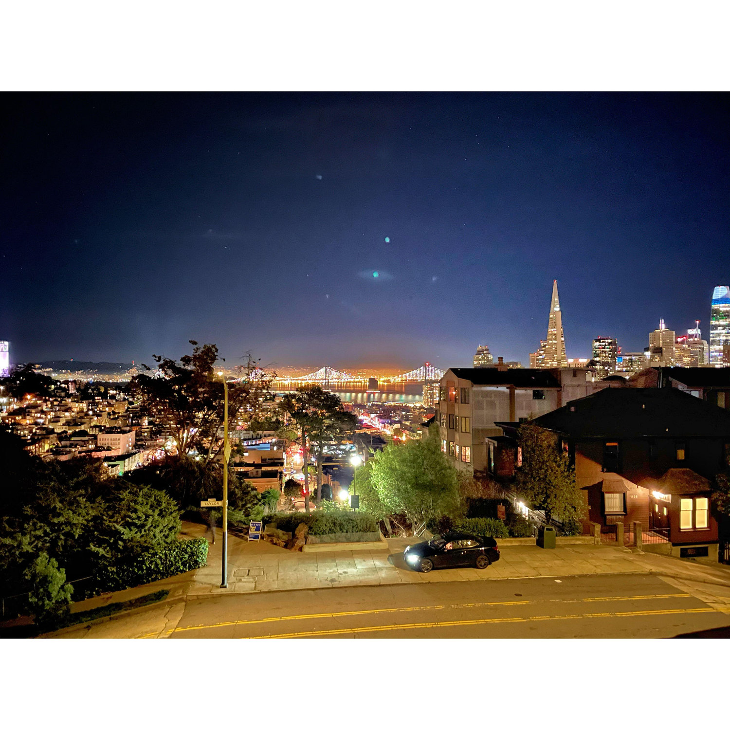 We'd often climb up to this park near Matt's first apartment at night to drink wine or just talk