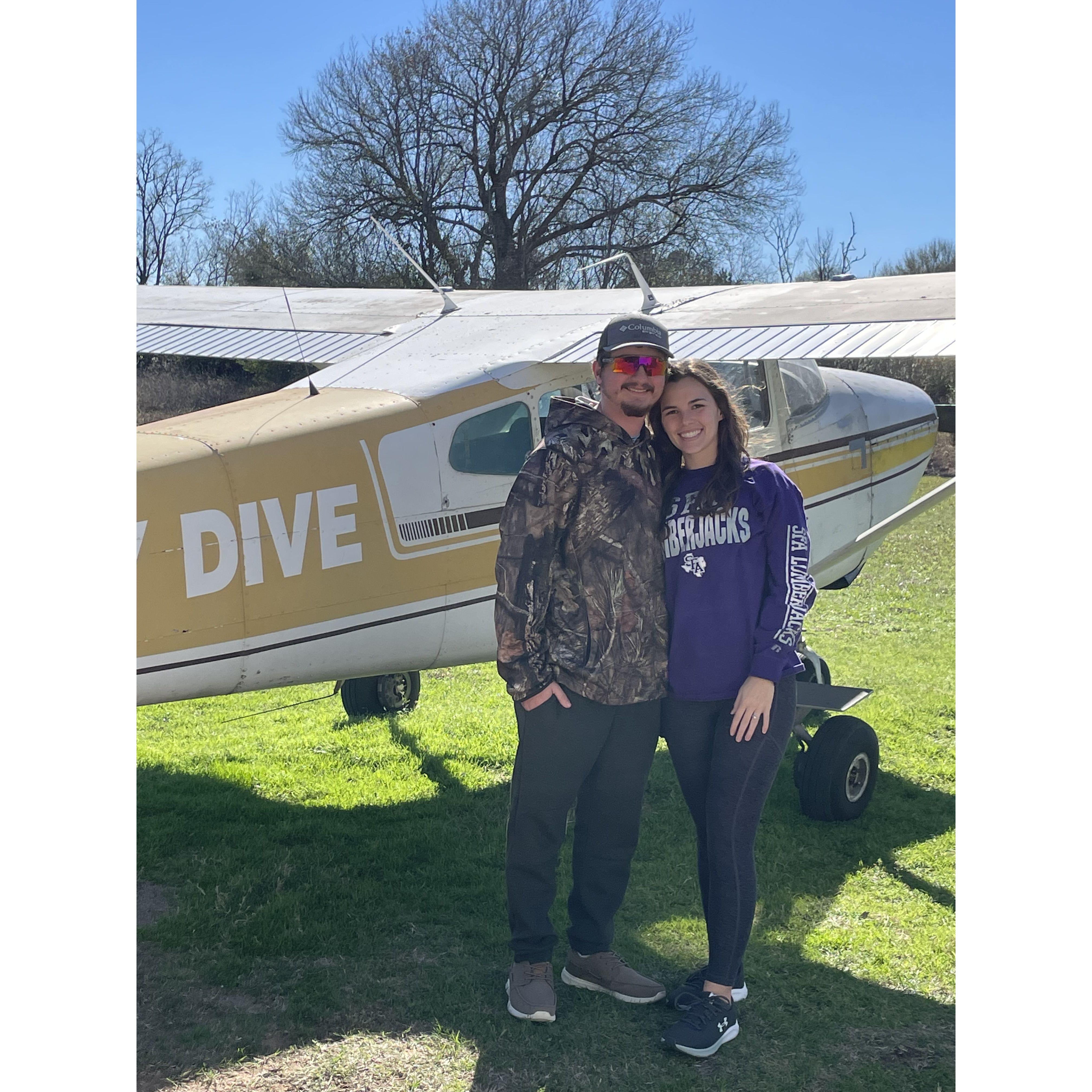 We jumped out of a plane for my 21st birthday!