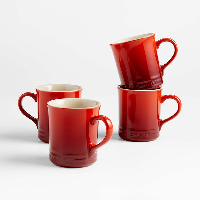 Le Creuset ® Set of 4 Mugs Cerise Red