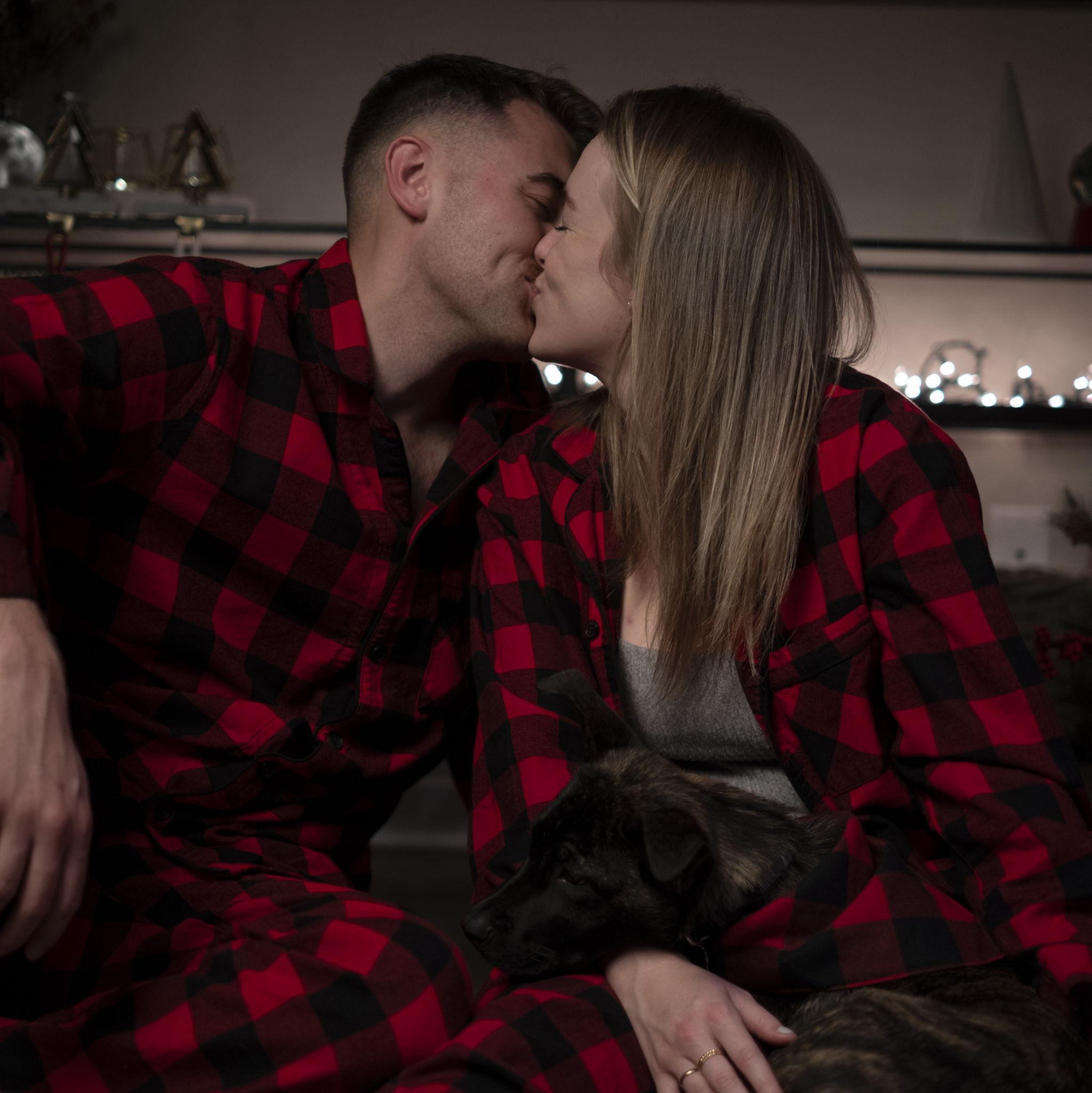 Our first Christmas as a family of three (including a very sleepy puppy)