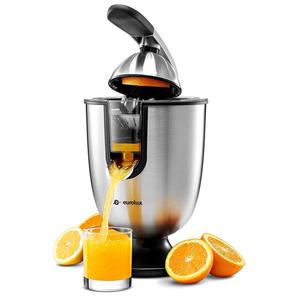 Eurolux ELCJ-1700 Electric Citrus Juicer Squeezer, for Orange, Lemon, Grapefruit, Stainless Steel 160 Watts of Power Soft Grip Handle and Cone Lid for Easy Use