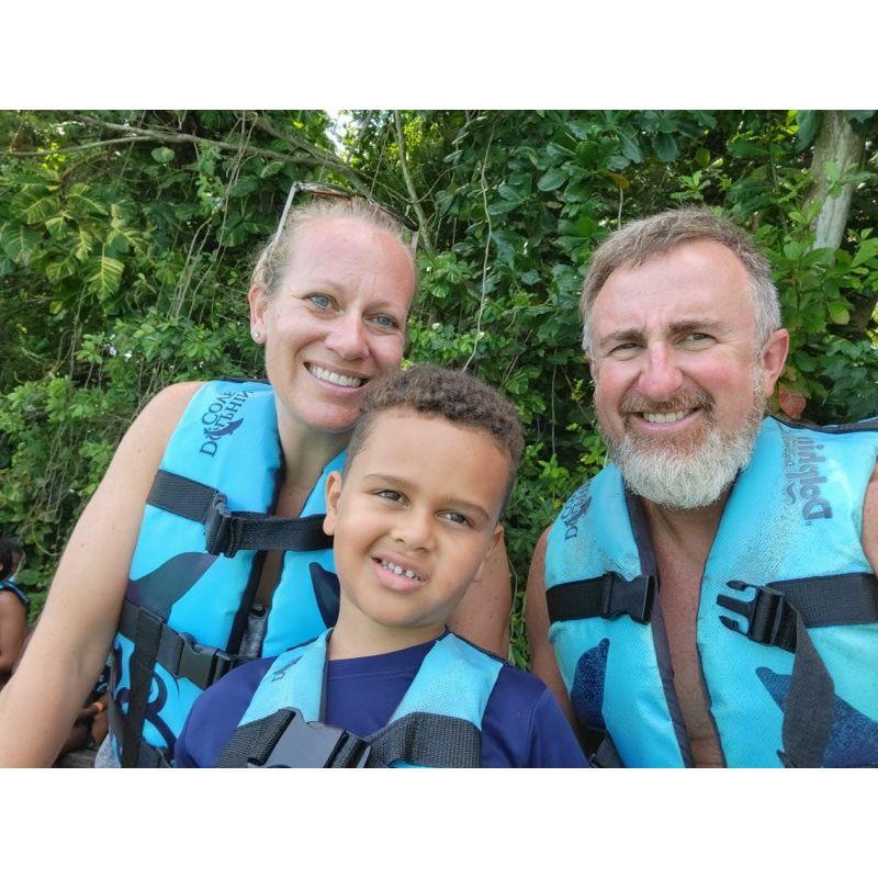 Our first trip out of the country at the Dolphin exhibit in Jamaica!