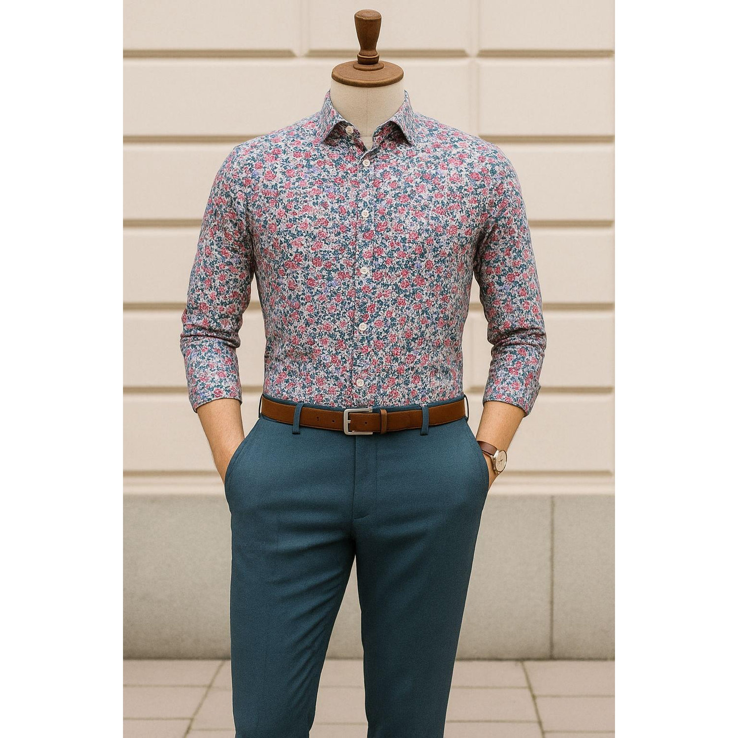 Want to keep it low profile? No worries! Add a patterned shirt to some colored pants!