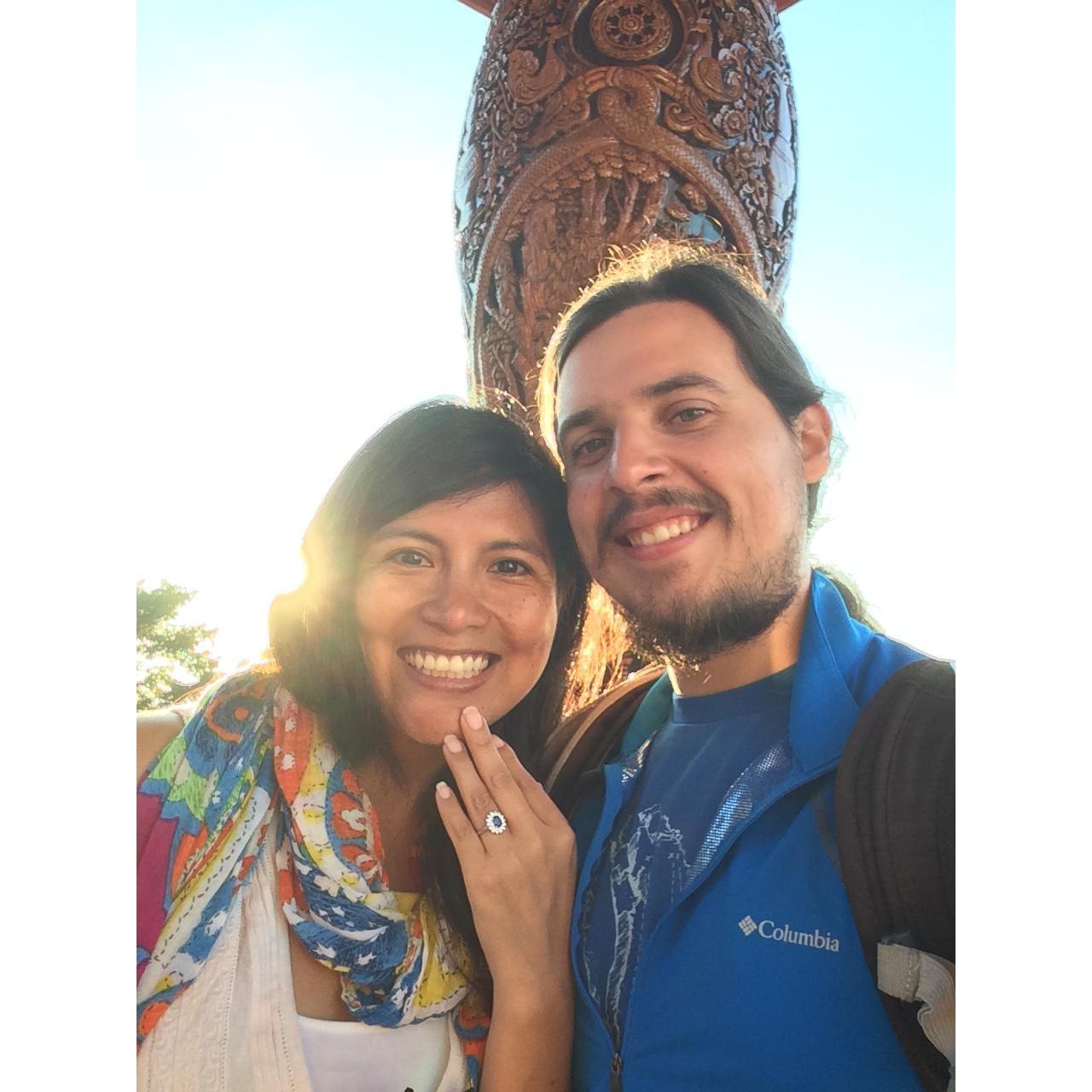 The engagement and traveler Peruvian ring