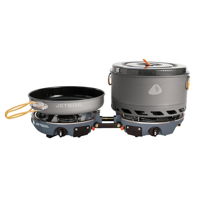 Jetboil Genesis Basecamp Backpacking and Camping Stove Cooking System with Camping Cookware