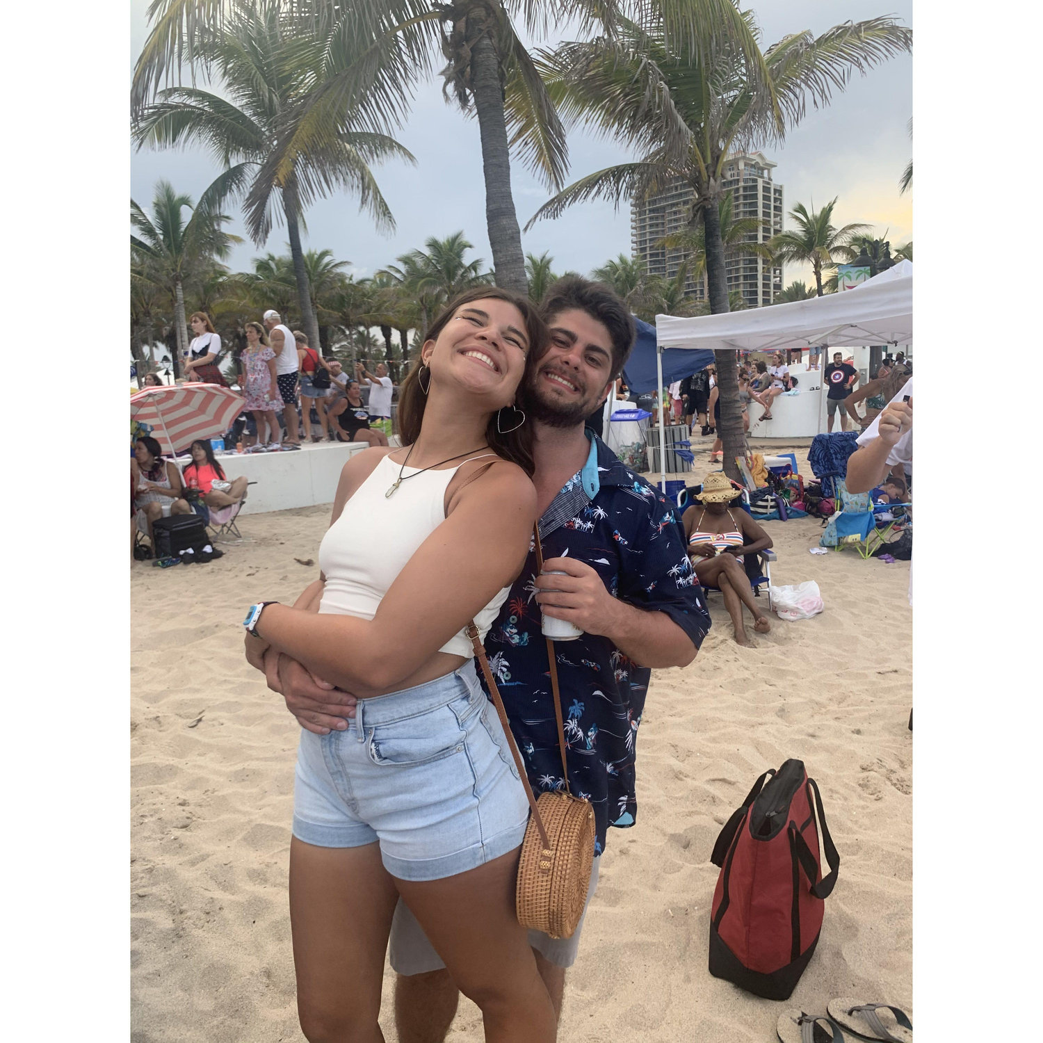 Our first ever photo together. Fourth of July 2021 seeing the Beach Boys on Fort Lauderdale Beach.