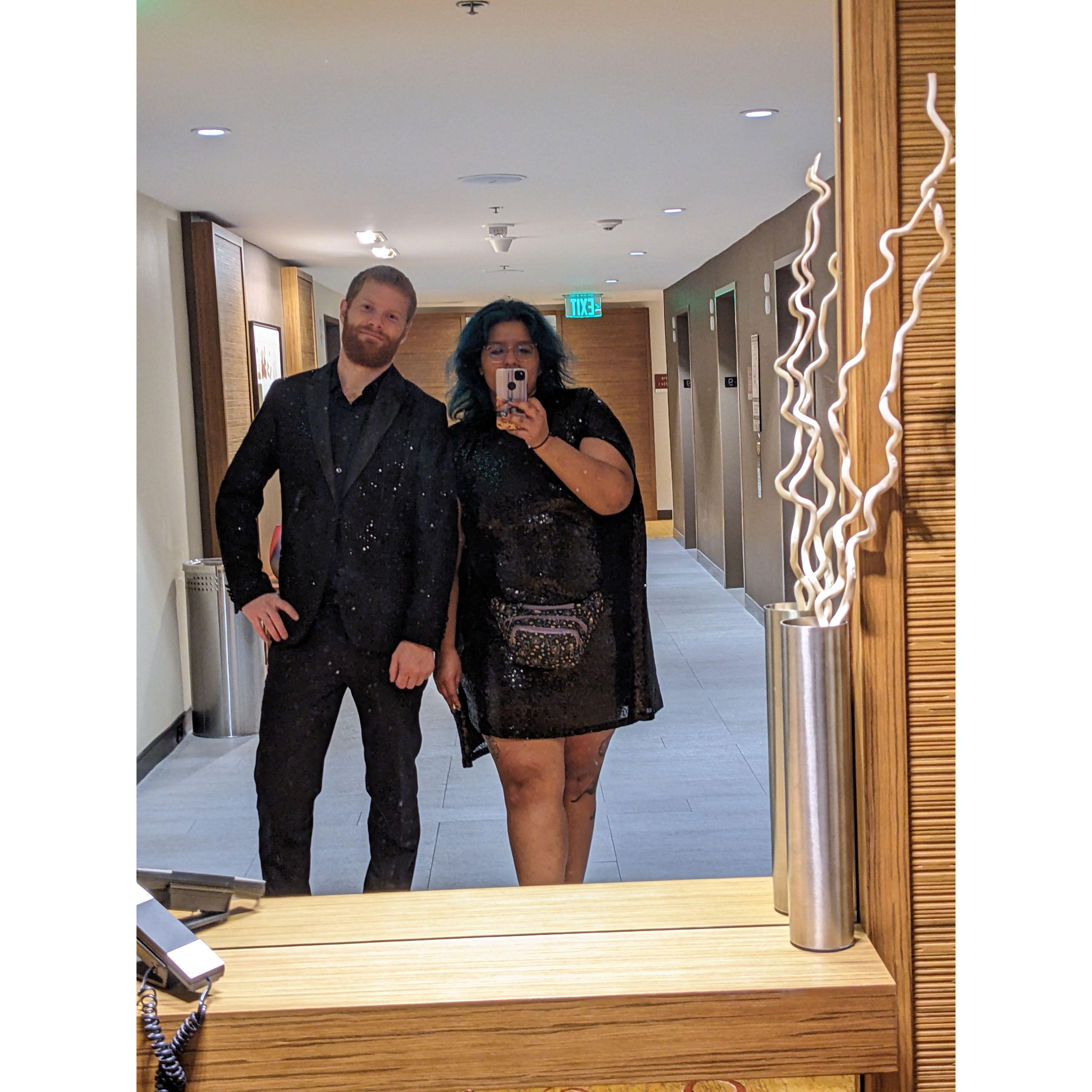 Sam & Rocio Ready for Holiday Party