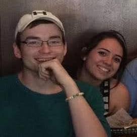The first picture taken of the two of us. Back when we were "just friends."