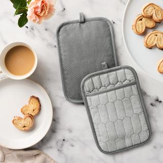 Honeycomb Chambray Pot Holder, Set of 2